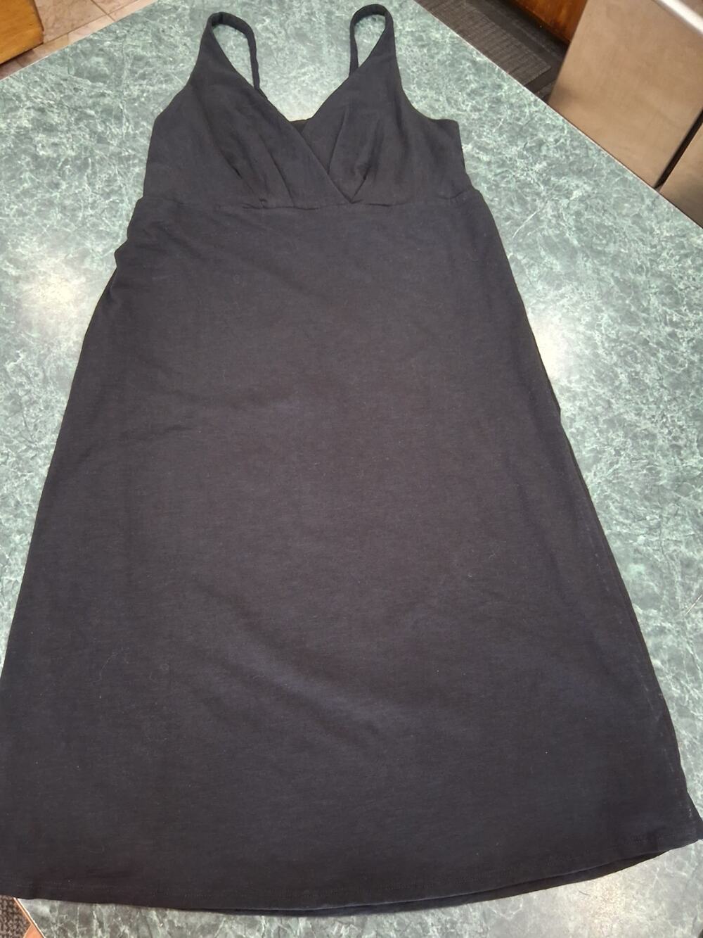 Patagonia Black Mini Dress with V-Neck Straps